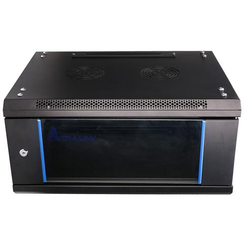 Extralink Armadio per montaggio su rack 4U 600x450 Nero montaggio a parete, Da parete, 4U, 20 kg, Lucchetti, Griglie, Nero - Foto 1