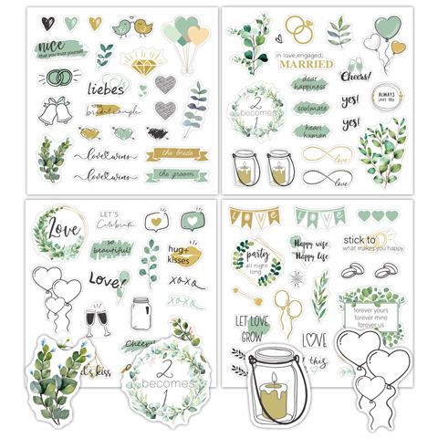 Set Adesivi Matrimonio (4 Pezzi) Green - Foto 1