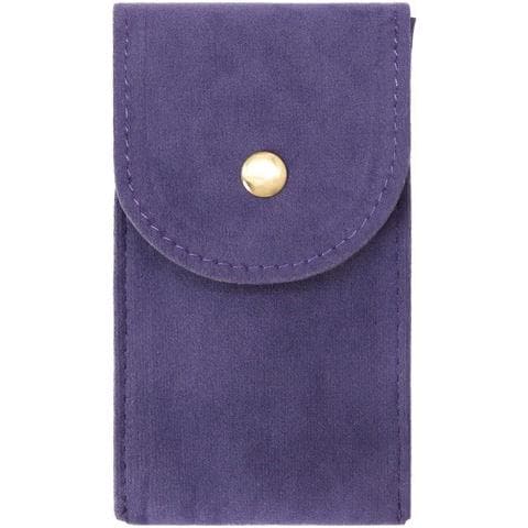 Custodia Portatile In Peluche Per Orologi - Morbida Borsa Per Orologi Meccanici Con Chiusura A Scatto Purple - Foto 2