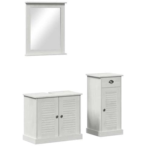 Set di mobili per il bagno 3 pcs Marrone 37 x 34 x 80 cm - Foto 1