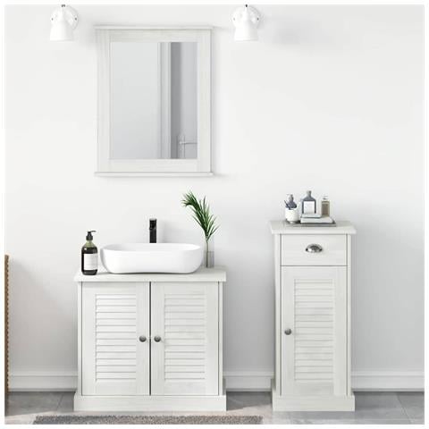 Set di mobili per il bagno 3 pcs Marrone 37 x 34 x 80 cm - Foto 2