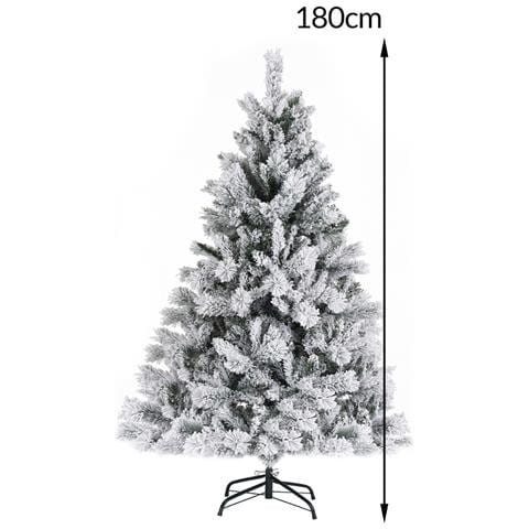 Albero Di Natale Innevato Bianco Winter Palace Foltissimo 180cm 1000 Rami Innesto - Foto 2