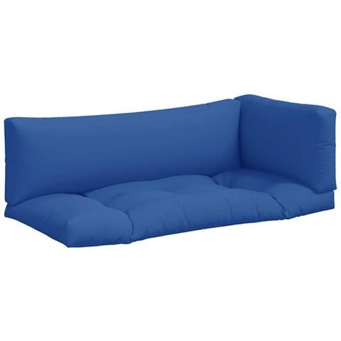 Cuscini per Pallet 3 pz Blu in Tessuto - Foto 1