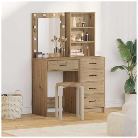 Tavolo da Trucco con cassetto 2 pcs Marrone 50 x 41 x 135 cm - Foto 2