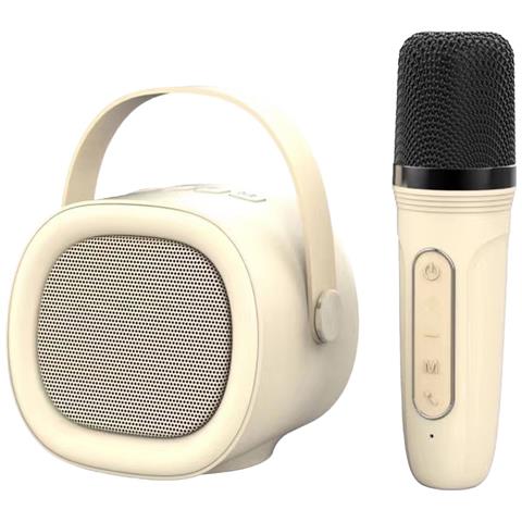 Altoparlante Karaoke Portatile Bluetooth 5.3 Con Microfono Wireless, Audio Hifi, Karaoke Per Due White - Foto 1