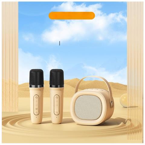 Altoparlante Karaoke Portatile Bluetooth 5.3 Con Microfono Wireless, Audio Hifi, Karaoke Per Due White - Foto 2