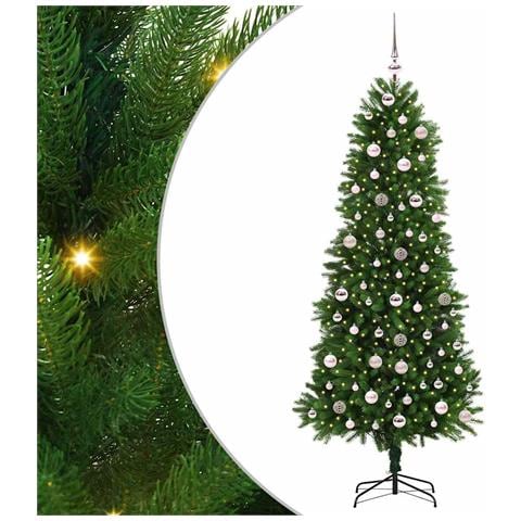 Albero di Natale con 300 LED con supporto Verde 240 cm PE - Foto 1