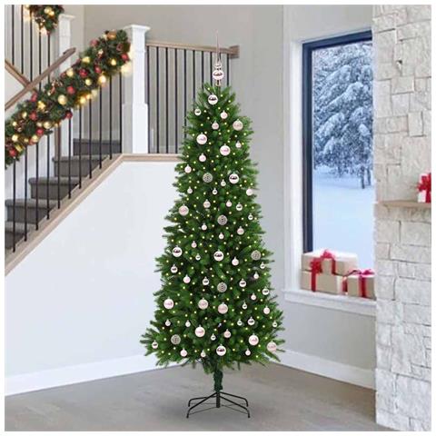 Albero di Natale con 300 LED con supporto Verde 240 cm PE - Foto 2