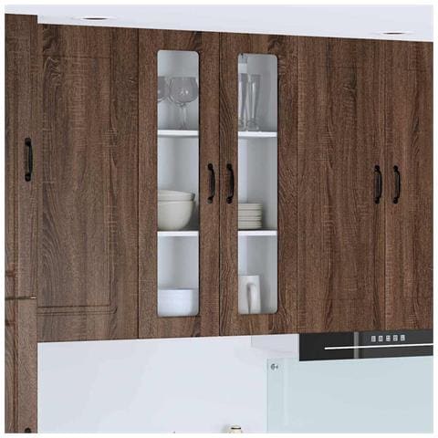 Pensile cucina con lo scaffale Rovere Marrone 60 x 31 x 100 cm - Foto 2