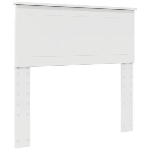 Testiera con testiera Bianco Lucido 90 cm Legno multistrato - Foto 1