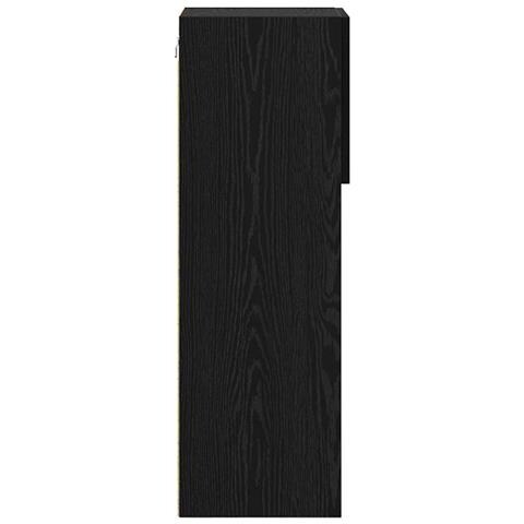 Mobiletti TV a parete 2 pcs Rovere Nero 30,5 x 30 x 90 cm - Foto 9