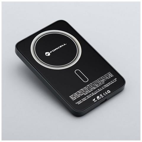 Power Bank Pack Batteria Emergenza 5000 Mah Slim Ricarica Magsafe 15w Black Per Smartphone - Foto 2