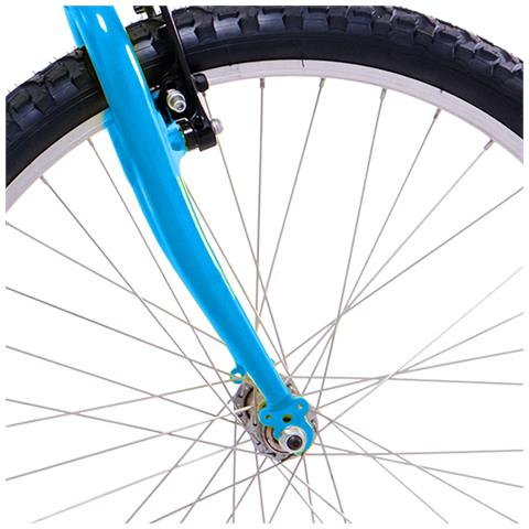 Mtb 24'' - Mountain Bike Da Uomo, Ruote 24'', Cambio 18 Velocità, Telaio Acciaio, Con Accessori - Colore Azzurro - Foto 2