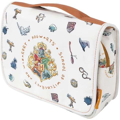 Trousse Da Toilette Pieghevole Con Gancio E 6 Scomparti Magici, Bianco - Foto 1