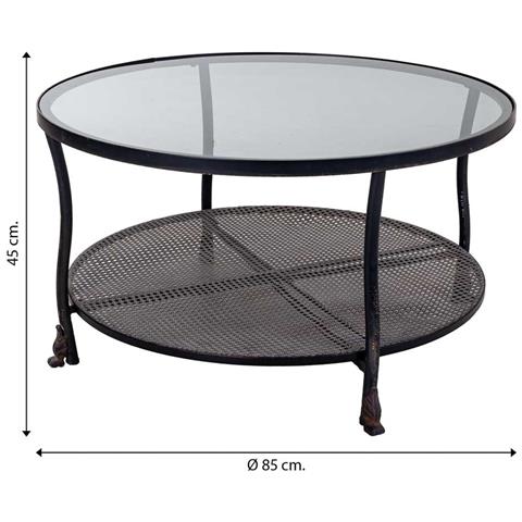 Tavolino In Metallo Nero 85x85x45h - Foto 5