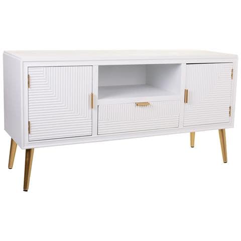 Mobile Base In Legno Bianco 121x40,5x61,5h - Foto 1