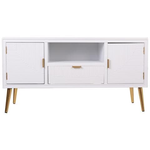 Mobile Base In Legno Bianco 121x40,5x61,5h - Foto 2