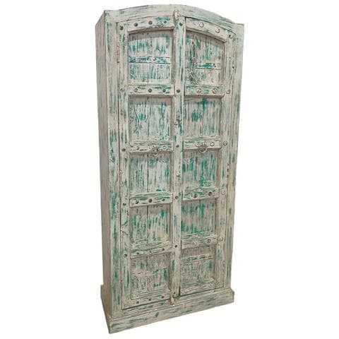 Armadio In Legno Artigianale Blu 93x42x207h - Foto 1