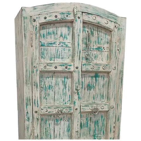 Armadio In Legno Artigianale Blu 93x42x207h - Foto 2