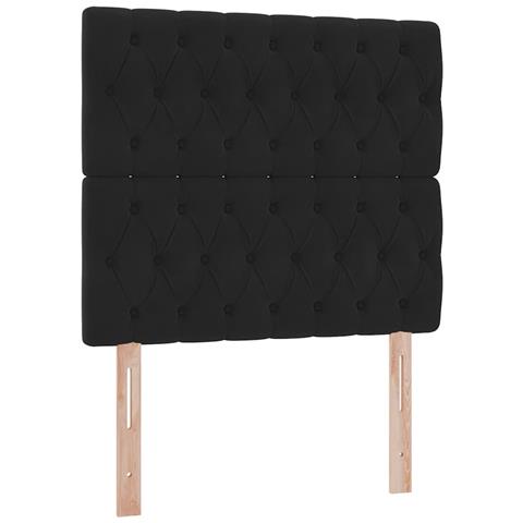 Letto con contenitore e materasso Nero 90 x 200 cm Velluto - Foto 9