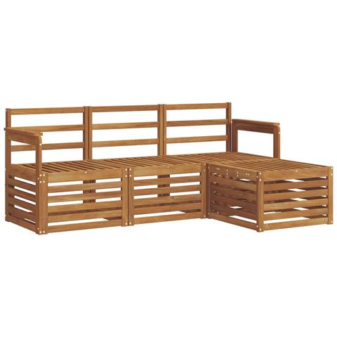 Set divani 4 pcs Naturale Legno di Acacia Massello - Foto 1