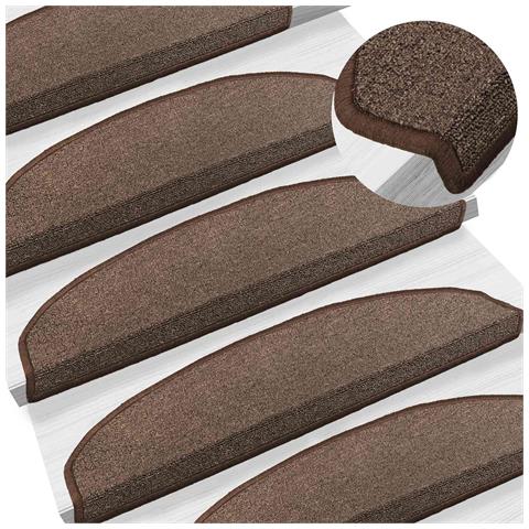 Tappetini per scale autoadesivi 15 pcs Marrone caffè - Foto 2