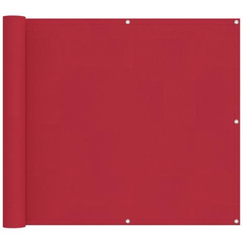 Schermo da balcone Rosso 100 x 600 cm Tessuto Oxford - Foto 1