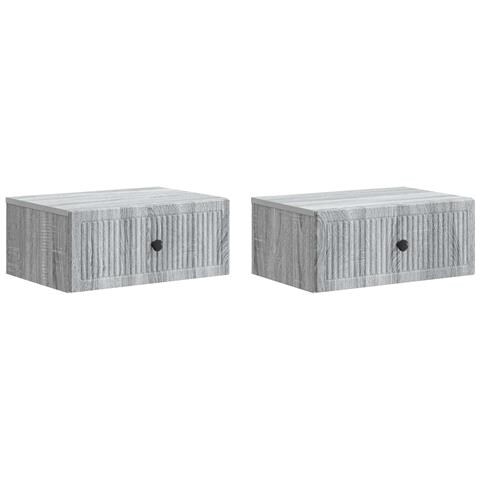 Armadio da Notte 2 pcs Grigio Sonoma 49 x 34,5 x 20 cm - Foto 1