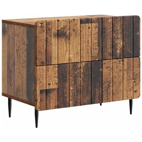 Armadio da Notte con cassetto Legno antico 62 x 34,5 x 49,5 cm - Foto 1