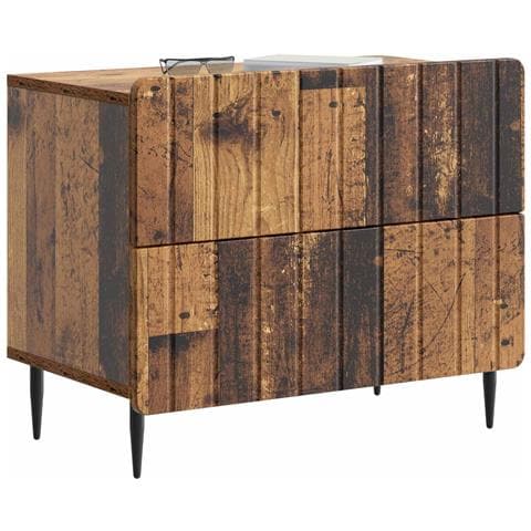 Armadio da Notte con cassetto Legno antico 62 x 34,5 x 49,5 cm - Foto 2