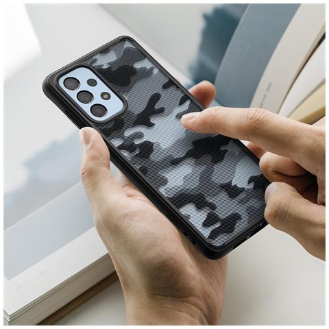 Custodia Ringke Fusion Matte Con Bordo In Gel Per Samsung Galaxy A73, Nera - Foto 3