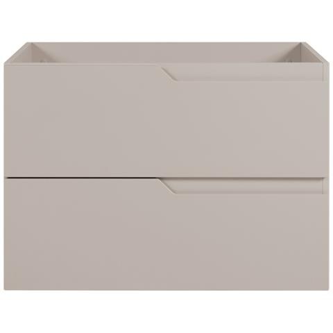 Mobile sottolavabo marrone da 80 cmMobileda bagno, Piano di lavoro effetto marmo nero, Ripiano nero - Foto 2