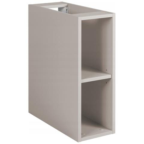 Mobile sottolavabo marrone da 80 cmMobileda bagno, Piano di lavoro effetto marmo nero, Ripiano nero - Foto 5