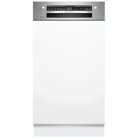 Bosch Serie 8 Lavastoviglie da incasso con frontalino 45 cm 10 coperti Acciaio spazzolato Classe B, A scomparsa totale, Compatta (45 cm), Nero, Pulsanti, 1,75 m, Cestello - Foto 1