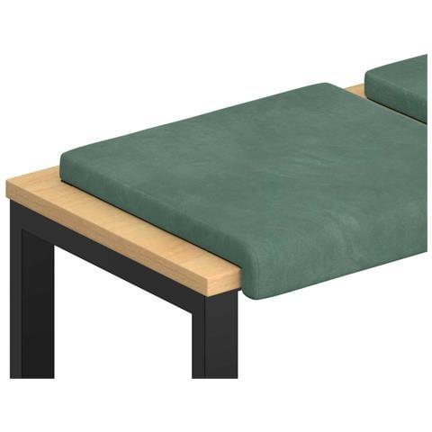 Cuscino per panchina 4 pz Velluto Verde Mare Profondità 35 cm - Foto 1