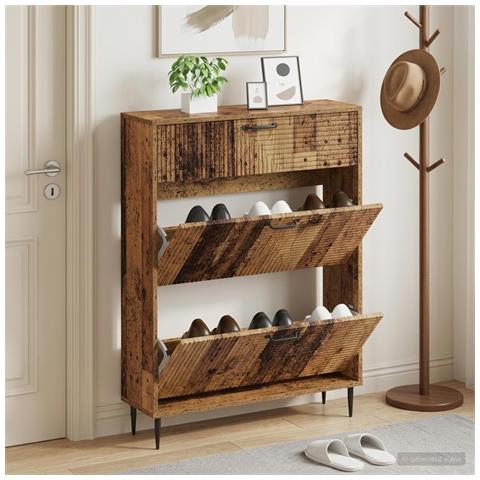 Mobile per scarpe HAARLEM 78 x 24 x 103 cm Legno ingegnerizzato - Foto 2