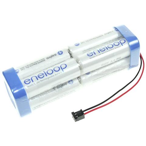Akkupack 8 Mignon (aa) Kabel, Stecker Nimh Eneloop Doppelwrfel F2x2x2 Graupner 9.6 V 1900 Mah (124008) - Foto 2