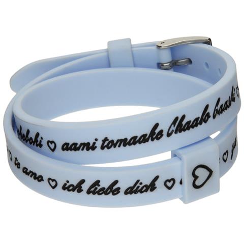 Mod. I Love You Silver - Bracciale In Silicone / silicone Bracelet - Foto 1