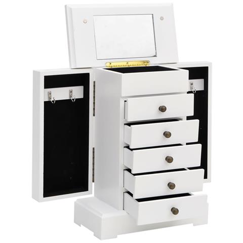 Armadietto Per Gioielli Con Specchio In Mdf 25x13,5x34 Cm - Foto 1