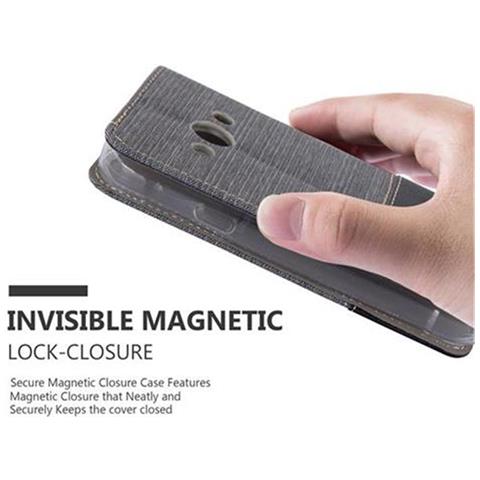 Custodia Compatibile Con Samsung Galaxy Xcover 3 In Grigio Nero - Coperchio Protettiva Con Chiusura Magnetica, Funzione Stand E Tasca Per Le Carte - Foto 8