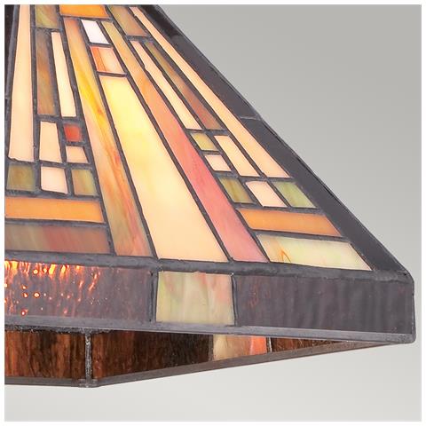 1 Luce Tiffany Luce Vintage Bronzo, E27 - Foto 8