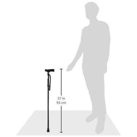 Giorni Regolabile Pieghevole Bastone Da Passeggio Leggero Altezza Regolabile Bastone Da Passeggio Canna Portatile Con Impugnatura Ergonomica Antiscivolo Base 740-835 Mm 29-33 Pollici (ammissibili Per Il Sollievo Di Iva Nel Regno Unito) - Foto 3