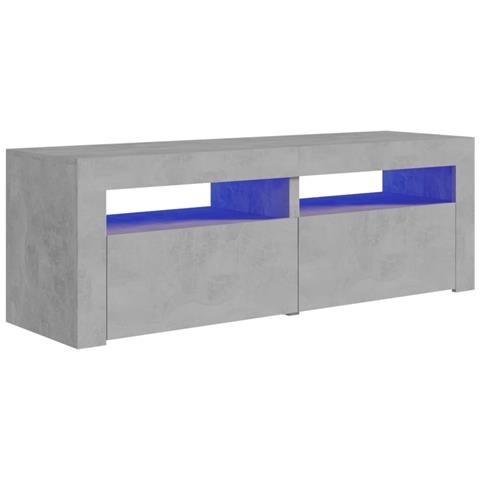 Mobile Porta TV con Luci LED Grigio Cemento 120x35x40 cm - Foto 1