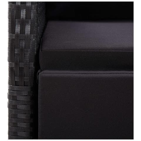 Set Mobili da Pranzo per Giardino 5 pz Nero - Foto 10