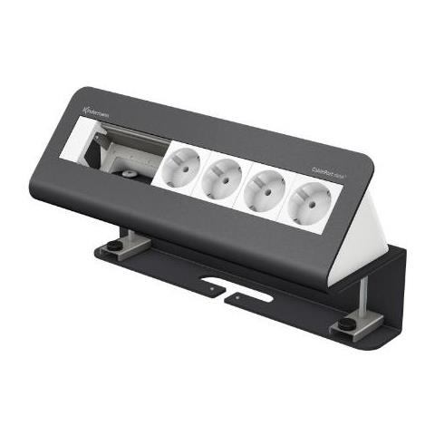Cableport Desk 6-fold - Steckdosengehuse - Oberflche Montierbar - Spannungsversorgung X 4 - Slate Gray, Ral 7015 (7430000084)  - Foto 1