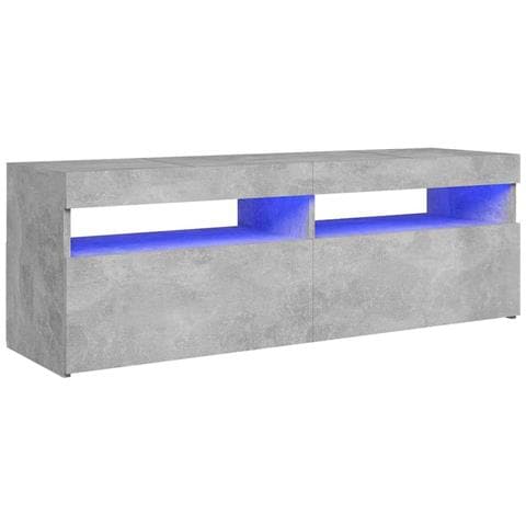 Mobile Porta TV con Luci LED Grigio Cemento 120x35x40 cm - Foto 2
