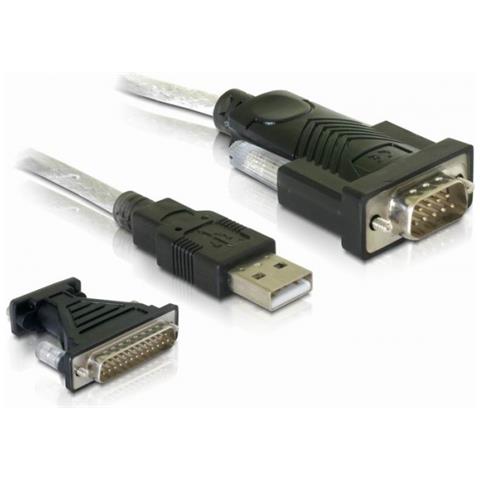 61308 USB 2.0 DB9-DB25 Nero cavo di interfaccia e adattatore - Foto 2