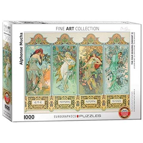 Puzzle Eurographics Quattro Stagioni Di Alphonse Maria Mucha (1000 Pezzi) - Foto 1