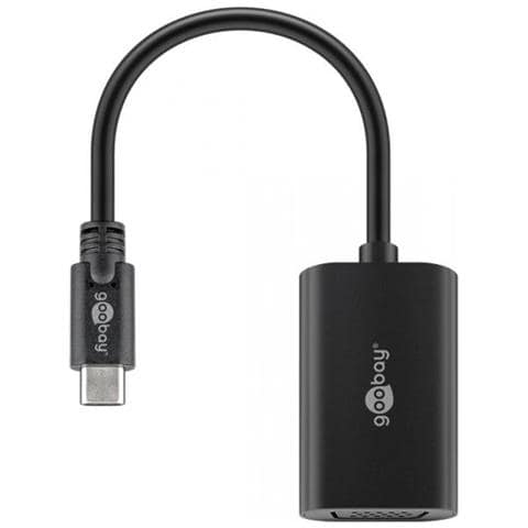 Goobay 51776 Cavo E Adattatore Video 0,2 M Usb Tipo-c Vga (d-sub) Nero - Foto 1