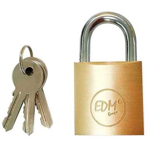 Lucchetto Con Chiave Edm Ottone Normale (3 X 1,7 Cm) - Foto 1